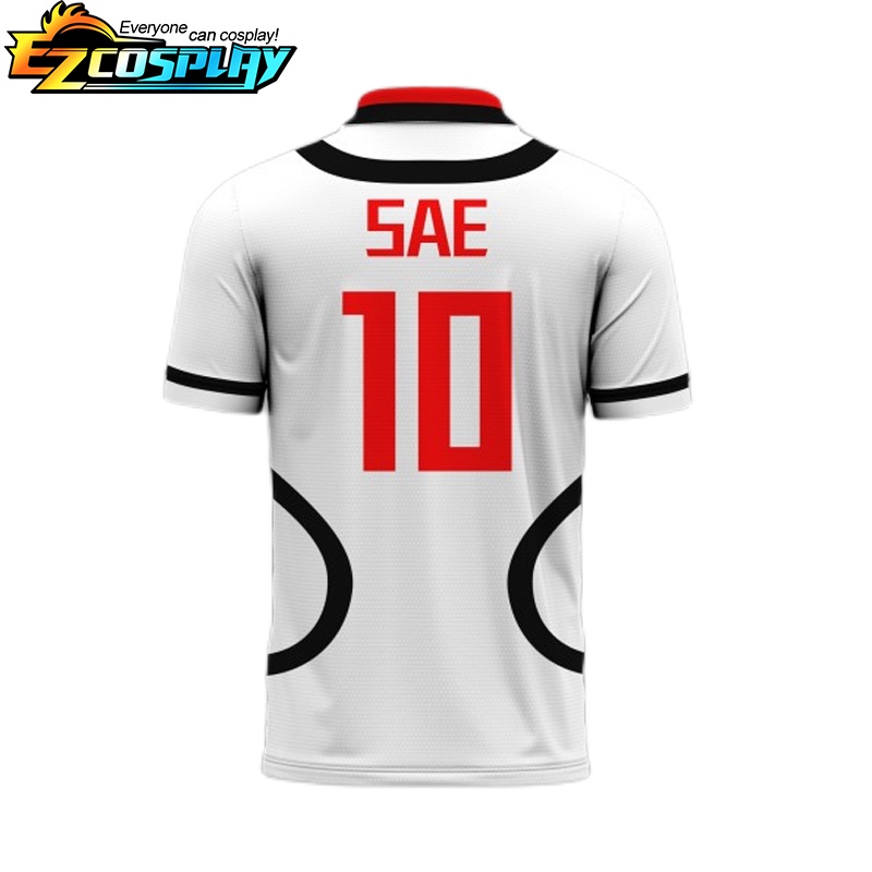 Áo Đồng Phục Bóng Đá Jersey Anime Nhật Bản Lock Itoshi Ryusei Shido U20 Màu Trắng Cho Nam Và Nữ