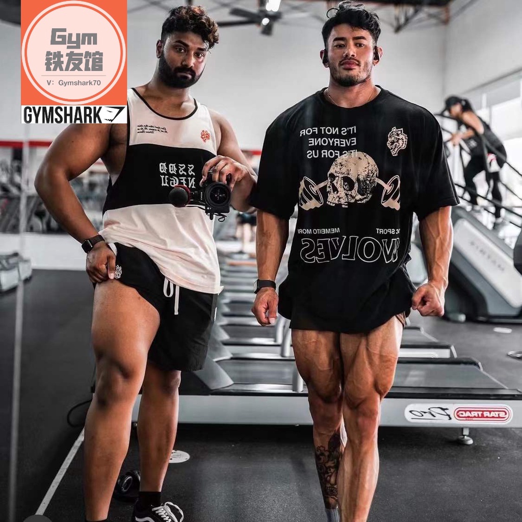 Áo Thun cotton Ngắn Tay Dáng Rộng In Hình Đầu Lâu DARCSPORT Cá Tính Cho Nam Nữ