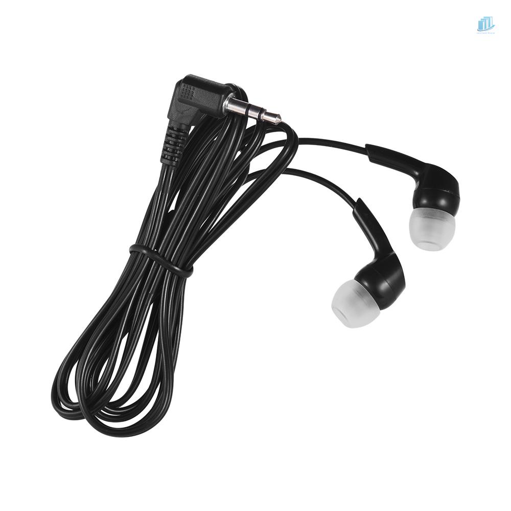 Tai Nghe Nhét Tai Có Dây 3.5mm Màu Đen Dành Cho Điện Thoại Thông Minh / Máy Tính Bảng / Laptop