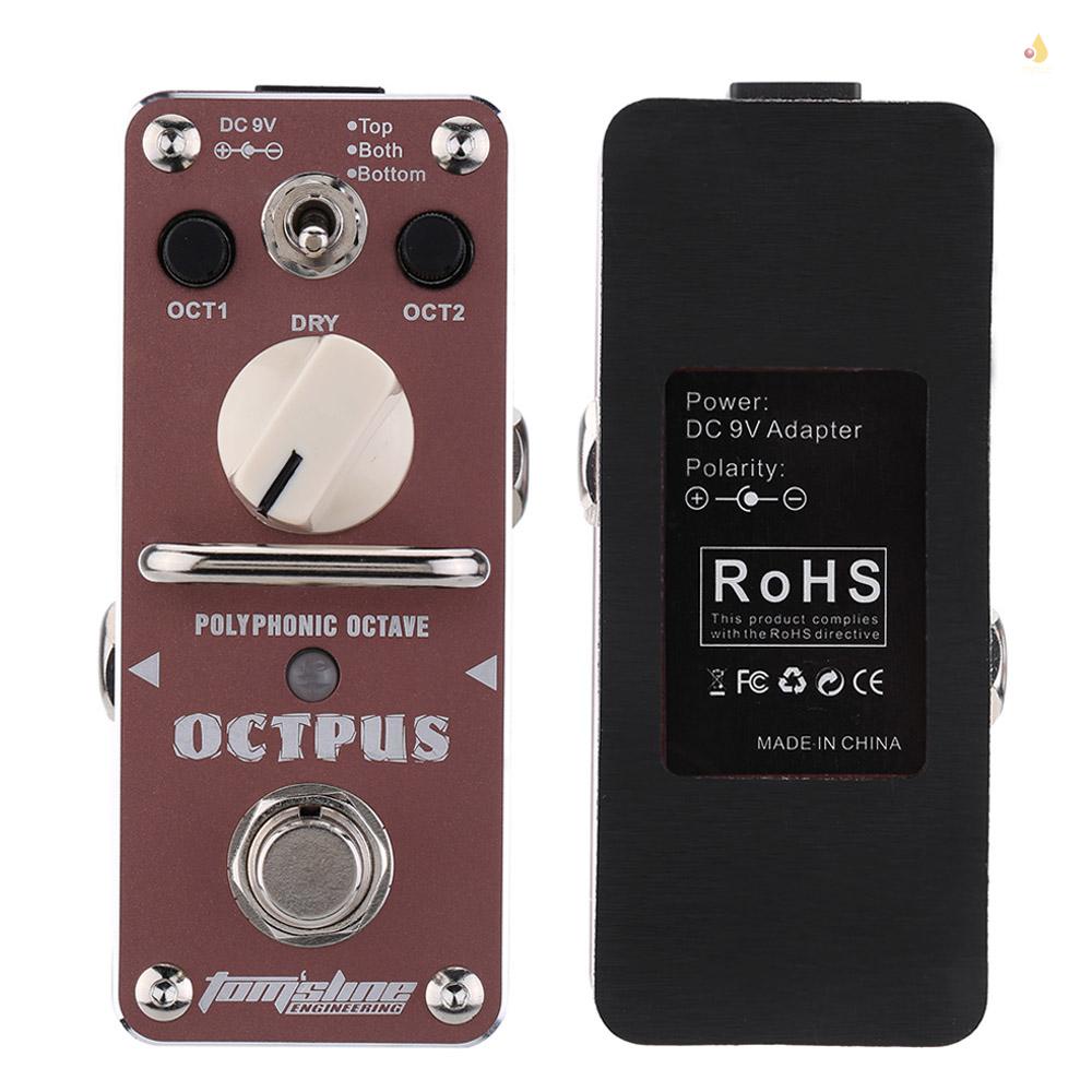 Bàn Đạp Hiệu Ứng Đàn Guitar Điện AOS-3 Octpus Polyphonic Mini Hiệu Ứng Đơn