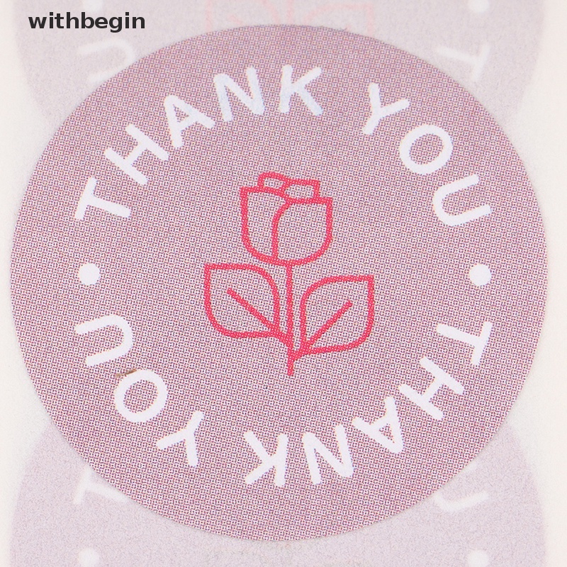 Cuộn 500 Nhãn Dán Trang Trí Quà Tặng In Chữ thank you ers