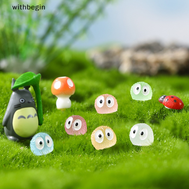 Set 10 Tượng Resin Dạ Quang Nhiều Màu Sắc Dễ Thương Trang Trí Nhà Cửa DIY