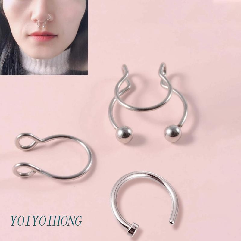 Set 3 Khuyên Mũi Bằng Thép Không Gỉ Cá Tính