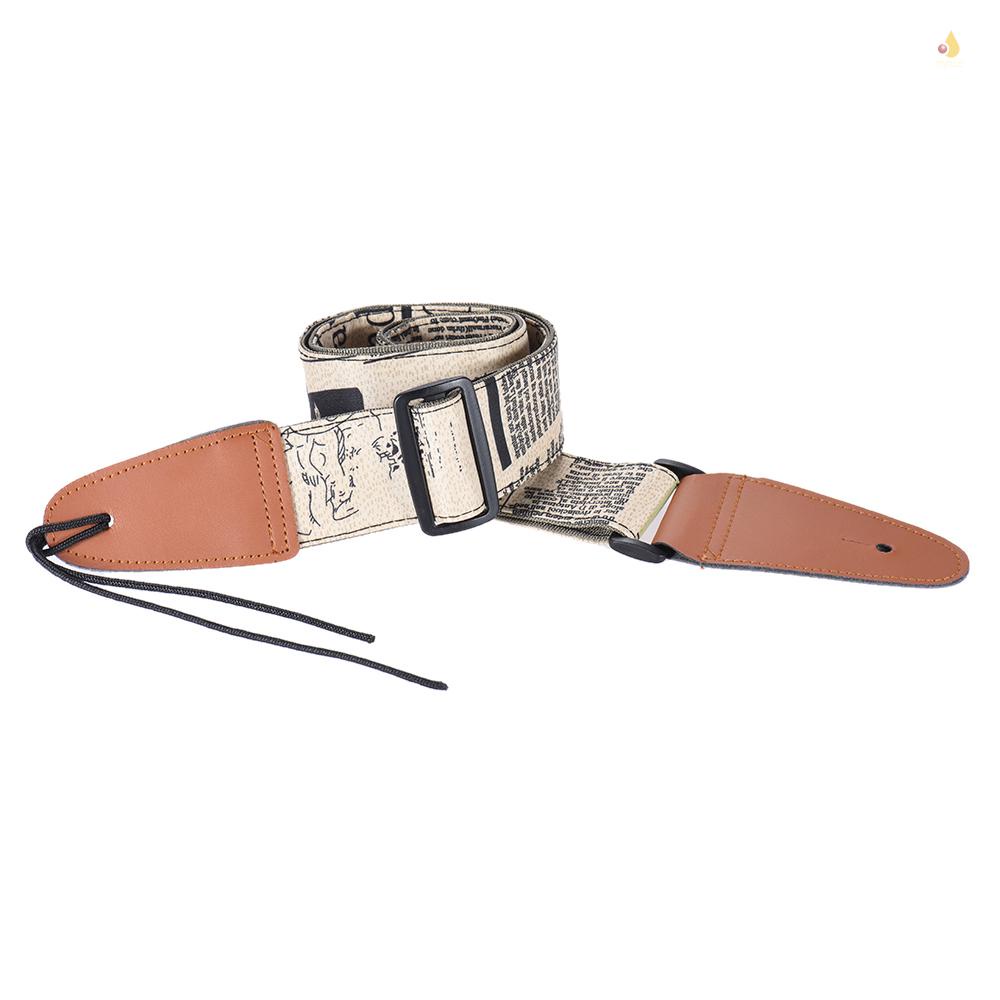 Dây Đeo Vai Bằng Da Tổng Hợp Có Thể Điều Chỉnh Cho Đàn Guitar Điện Acoustic Cổ Điển