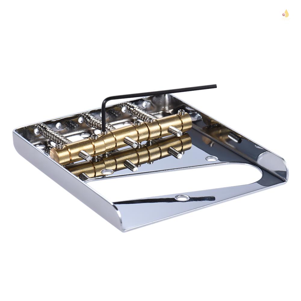 Cầu Ngựa Gạt Tàn Thuốc Bằng Đồng Thau Mạ Chrome Thay Thế Cho Đàn Guitar Điện F TL Kèm Ốc Vít Cờ Lê Vặn mynice 3