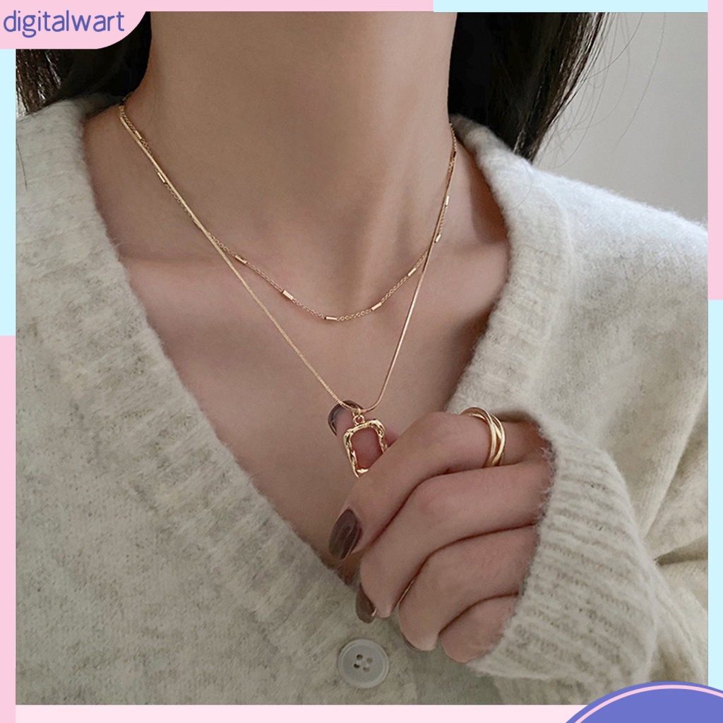 [IGT] Vòng cổ Bằng Thép Không Gỉ Khối Lượng Nhẹ Trang Trí Thanh Lịch Màu Sắc Đơn Giản Dành Cho Nữ