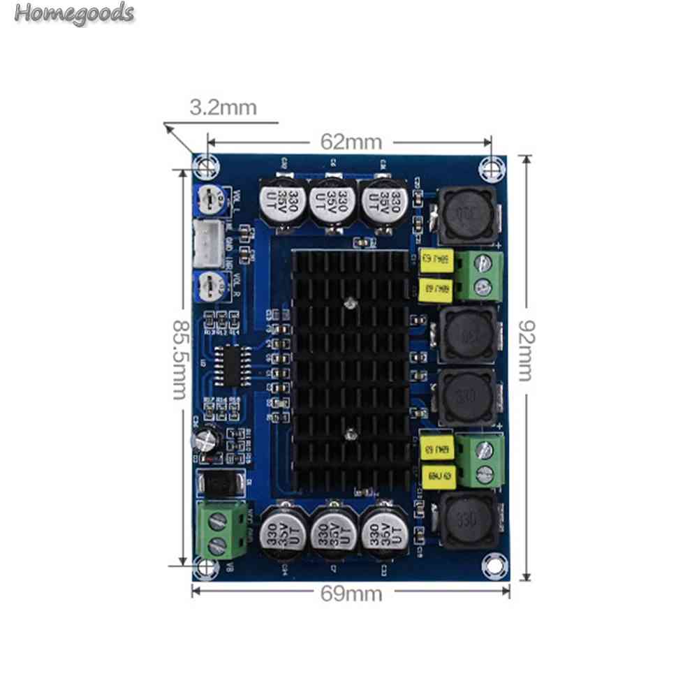 Bảng Mạch Khuếch Đại Âm Thanh Kỹ Thuật Số Kênh Kép XH-M543 TPA3116D2 120Wx2 2023