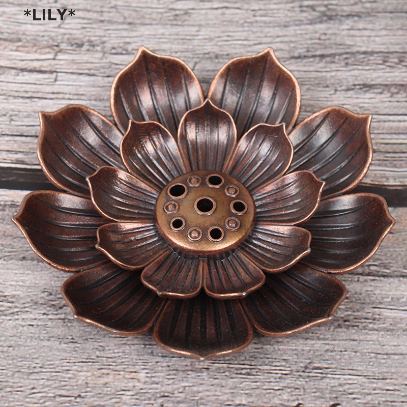 LILY Hợp Kim Hương Burner Stick chủ tấm Burner tấm Phật Giáo CuộN sen Lư Hương uuu