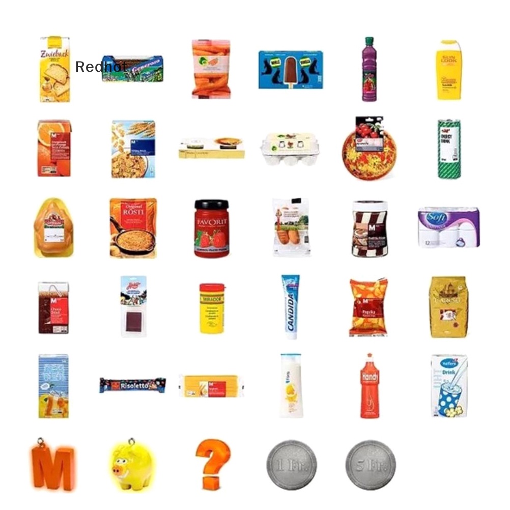 &lt; Redhot &gt; Mô Hình Đồ Chơi Siêu Thị Mini Tỉ Lệ 1: 6 Cho Nhà Búp Bê