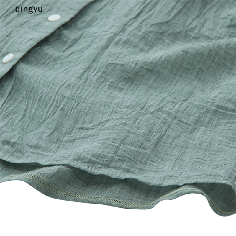 Áo Sơ Mi Vải Lanh Dáng Rộng Tay Dài Cài Nút Thời Trang Mùa Thu Cho Bạn Gái