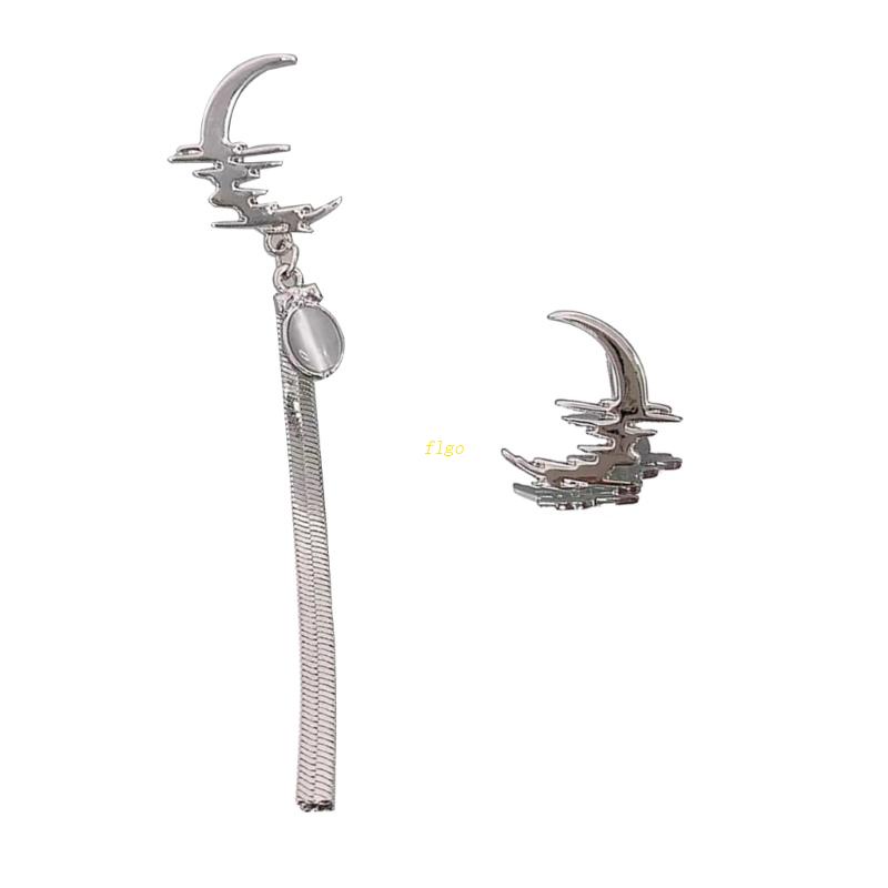 Đôi Khuyên Tai Dài Hình Mặt Trăng Thời Trang Dành Cho Nữ