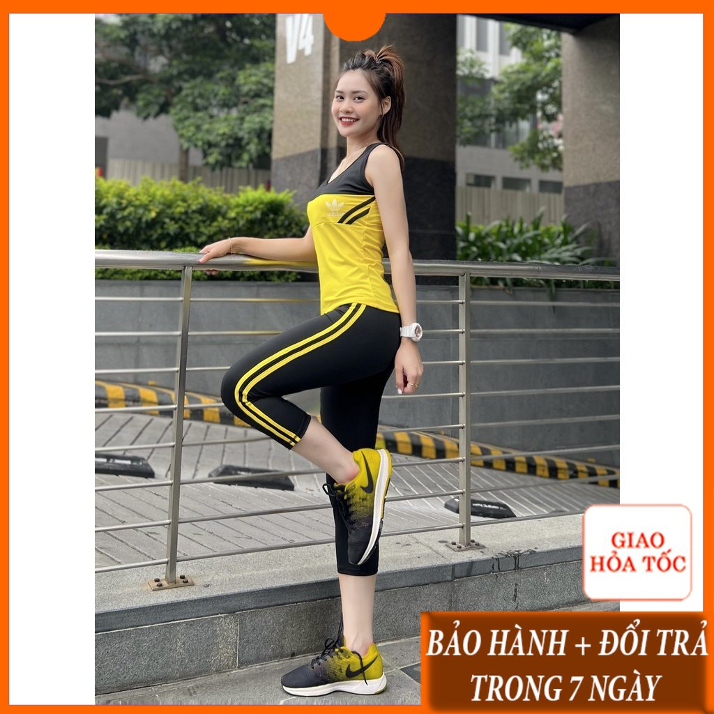 Những Mẫu Set Bộ Đồ Đi Tập Aerobic Gym Yoga Nhảy Zumba Nữ Quần Lửng Áo Dài Kín Bụng Đẹp Giá Rẻ