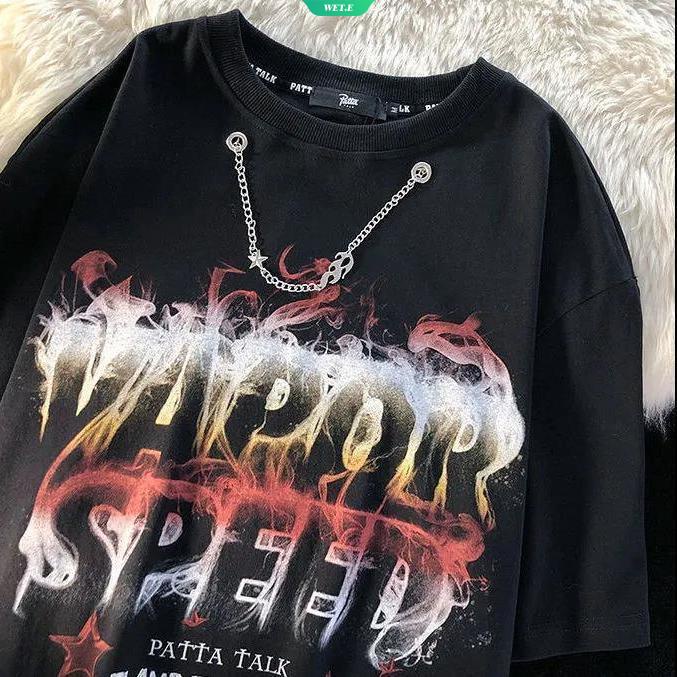 Áo Thun Ngắn Tay Họa Tiết Graffiti Mẫu Mới 2023 Thời Trang Mùa Hè Dành Cho Nam Nữ