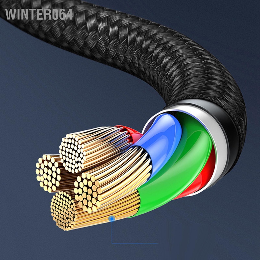 Winter064 Cáp Sạc USB 3 Trong 1 1.2 Mét Chống Mài Mòn Xe Đa Năng Cho Điện Thoại Di Động