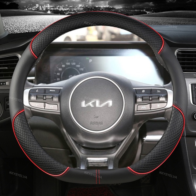 Bọc Vô Lăng Xe Hơi 38cm 15 "Bằng Da Chuyên Dụng Cho Kia Ceed Sportage Picanto Cerato Seltos Soul Rio 3 4 5 K3 K5 2022
