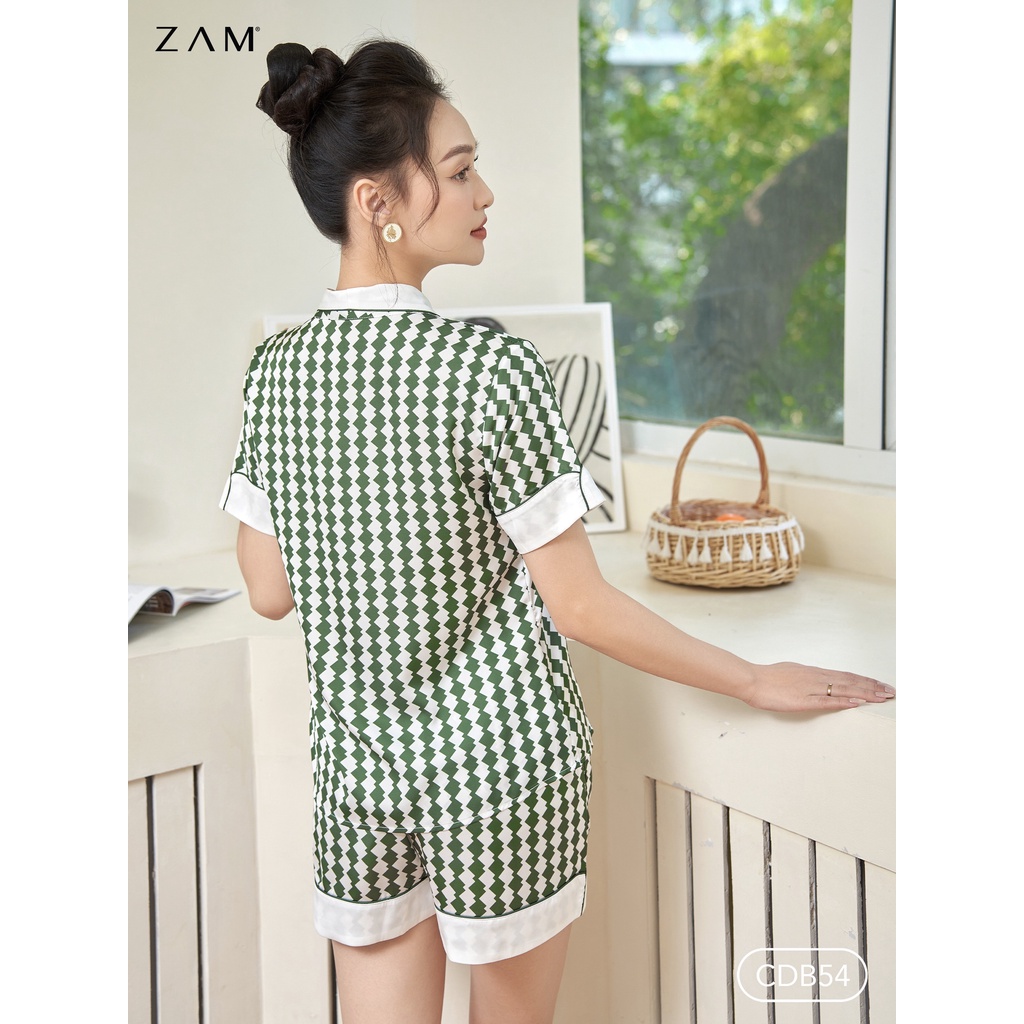 Zam Luxury - CDB54 - Ngắn tay quần đùi ZIGZAG - XANH