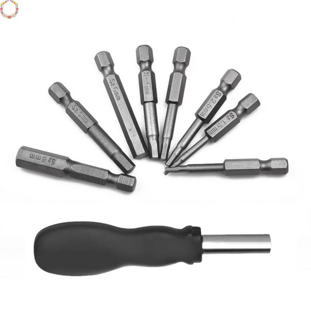 Bộ 8 Đầu Tua Vít H1.5-H8 Màu Bạc 1 / 4 Inch