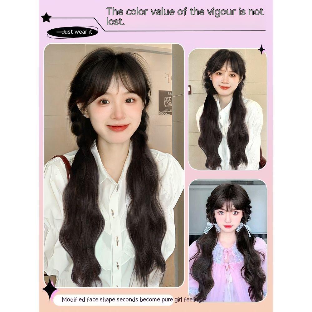 Dây Buộc Tóc Đuôi Ngựa Dài Tự Nhiên Phong Cách Ngọt Ngào Cho Nữ