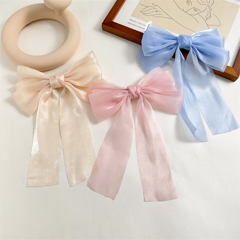 1 Kẹp Tóc Nơ Lưới Lấp Lánh Mẫu Mới 2023