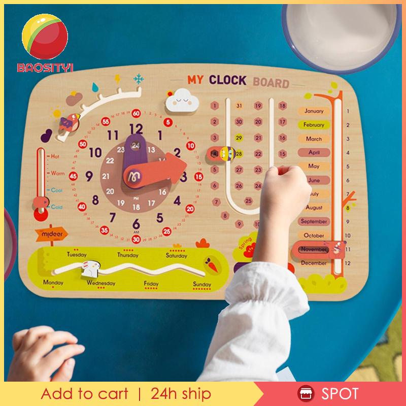 [Baosity1] Đồng Hồ Lịch Ngày Hôm Nay Cho Trẻ Mới Biết Đi