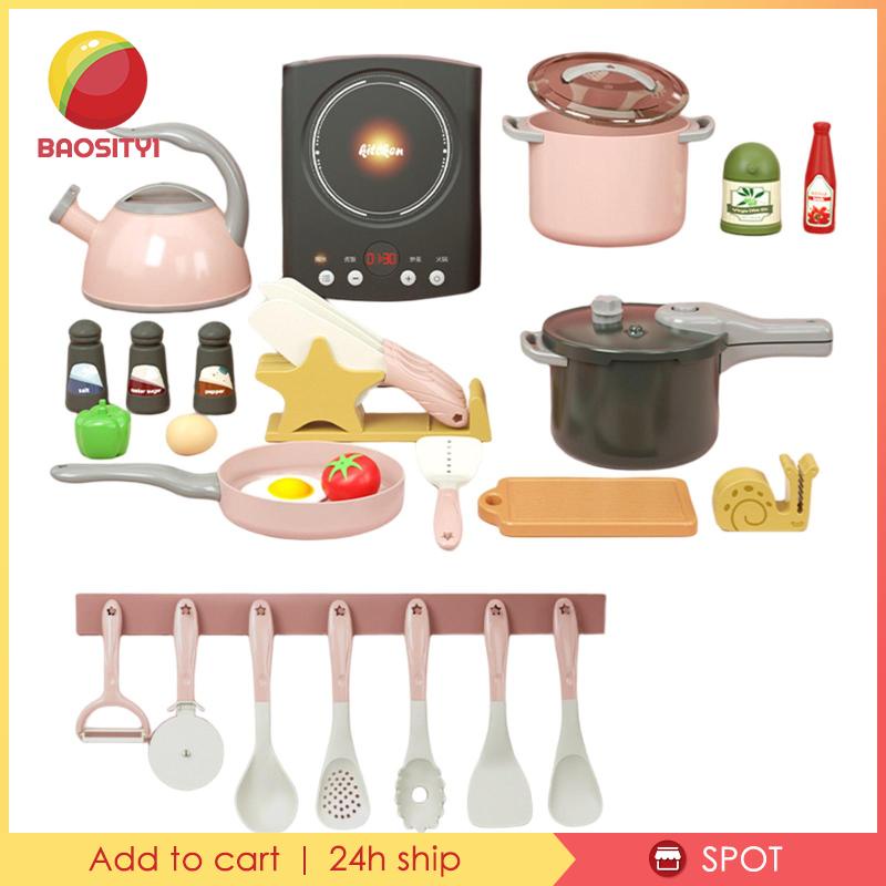 Bộ Đồ Chơi Nấu Ăn 31 Món Màu Hồng Cho Bé