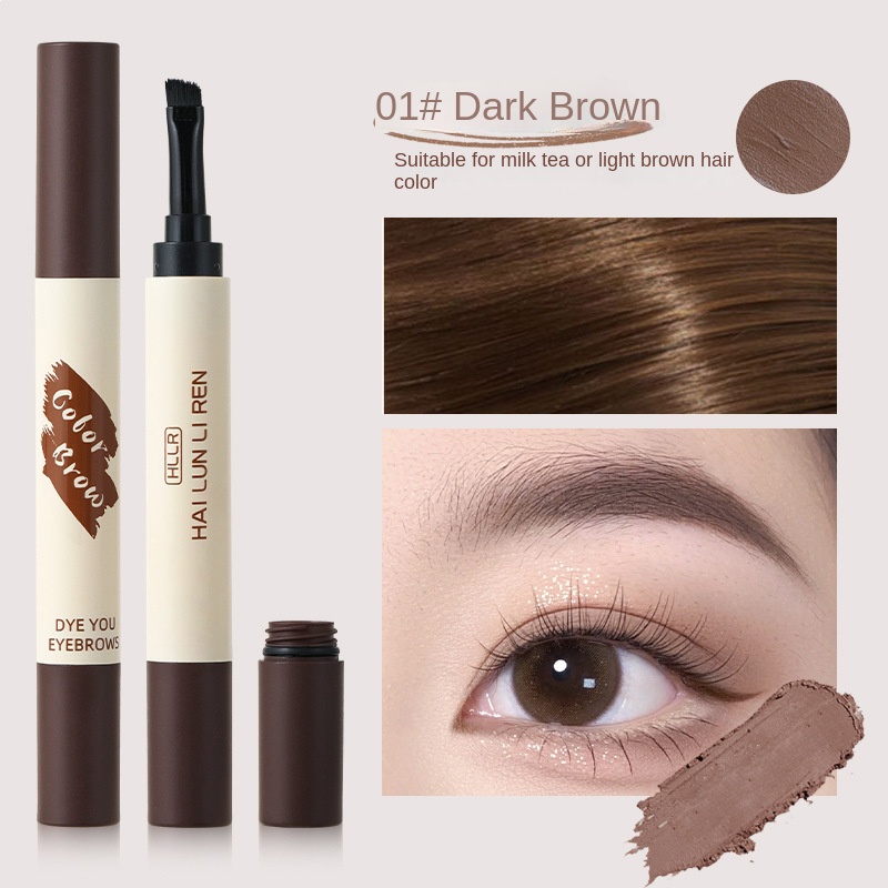 Hllr Bút Kẻ Lông Mày Dạng Gel Ba Chiều Tự Nhiên Mượt Mà Chống Nước Chống Mồ Hôi Không Lem