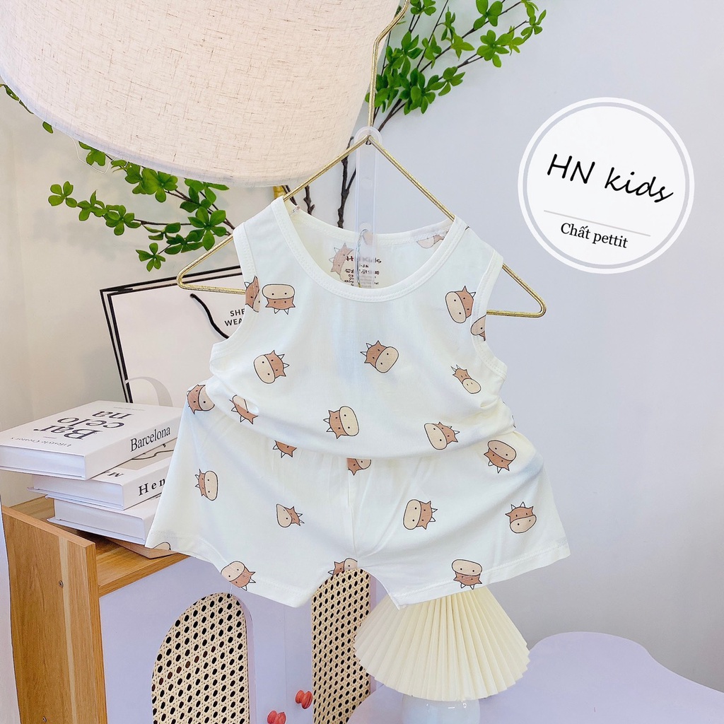 B4003- Bộ SN cài vai họa tiết HN kids NB-18m12kg