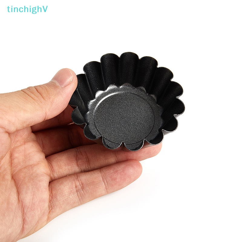 Set 4 Khuôn Làm Bánh Tart Trứng Không Đục Lỗ