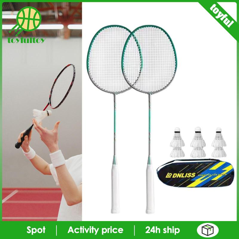 Set 2 Vợt Cầu Lông Chắc Chắn Dùng Trong Nhà / Ngoài Trời