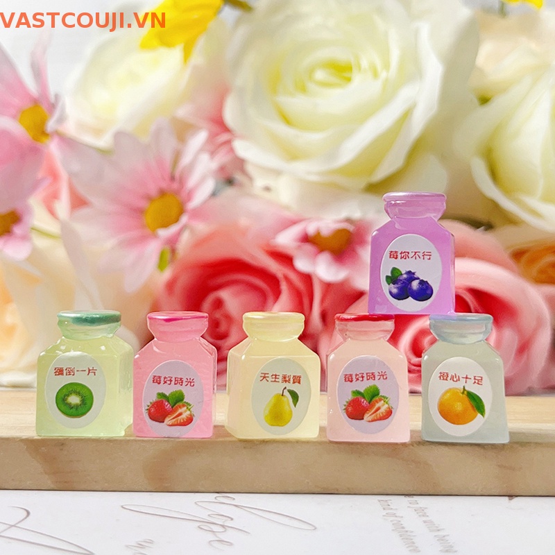 Set 3 Bình Nước Ngọt / Mứt Trái Cây Trang Trí Nhà Búp Bê
