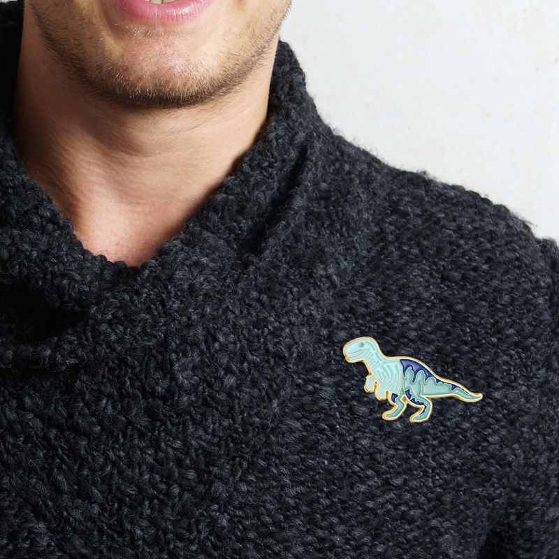 Ghim Cài Áo Họa Tiết Khủng Long Hoạt Hình Cho Bé