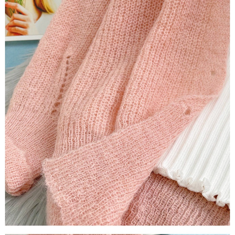 Áo Khoác Cardigan Dệt Kim Tay Dài Thiết Kế Đơn Giản Hợp Thời Trang Cho Nữ