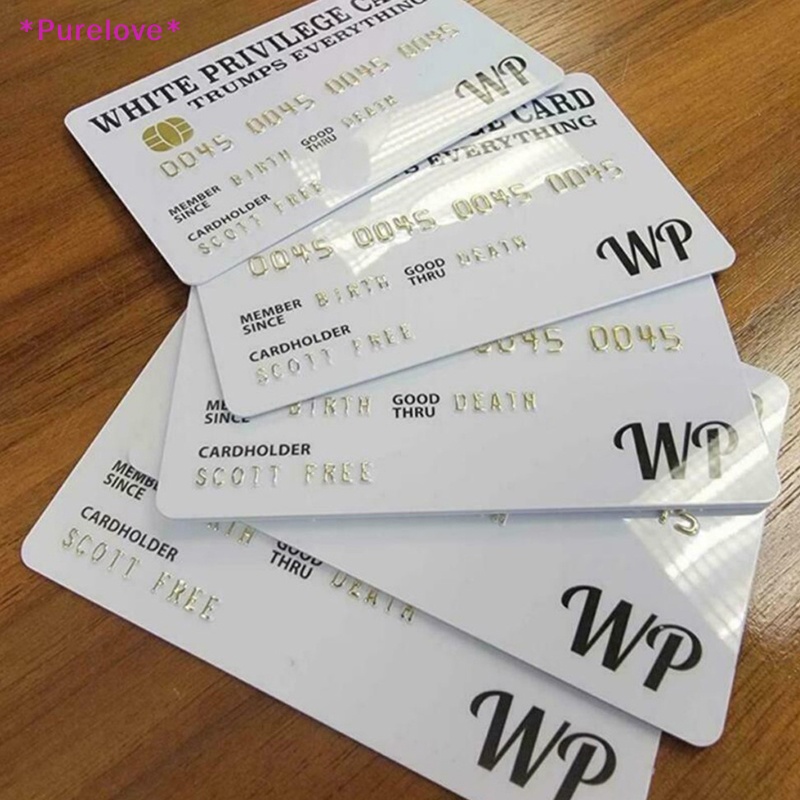 1 Bộ Sưu Tập Thẻ Tín Dụng Màu Trắng In Chữ Trumps Độc Đáo Mới