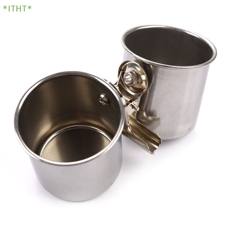 Tô Đựng Thức Ăn Nước Uống Hình Tròn Bằng Thép Không Gỉ Dành Cho Chim Vẹt Mới