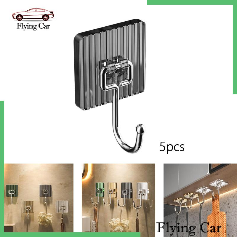 Set 2 5 Móc Treo Đồ Gắn Tường Bằng Acrylic Đa Ứng Dụng Cho Nhà Bếp Nhà Tắm