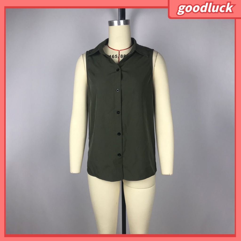 Áo Sơ Mi Không Tay Màu Sắc Đơn Giản Thời Trang Cho Nữ