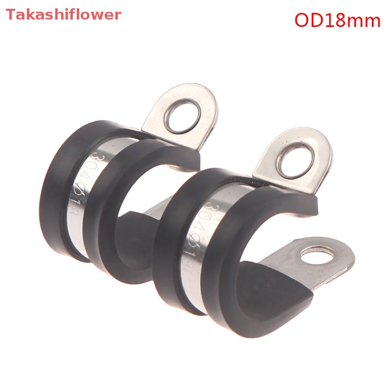 Set 2 Kẹp Ống Cao Su Bằng Thép Không Gỉ 304 Cao Cấp