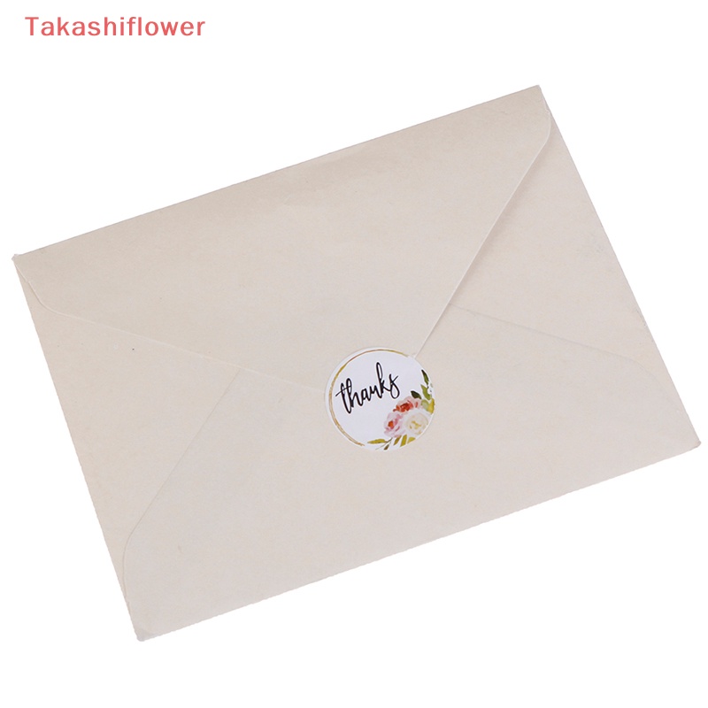 Cuộn 500 Miếng Dán Trang Trí Hình Tròn In Chữ Thank You Độc Đáo