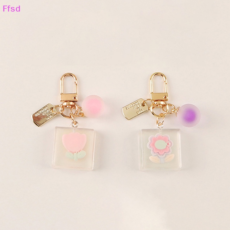 {Ffsd} Móc Khóa Resin Hình Hoa Cúc Dễ Thương Sáng Tạo Cho Nữ * Bán Chạy