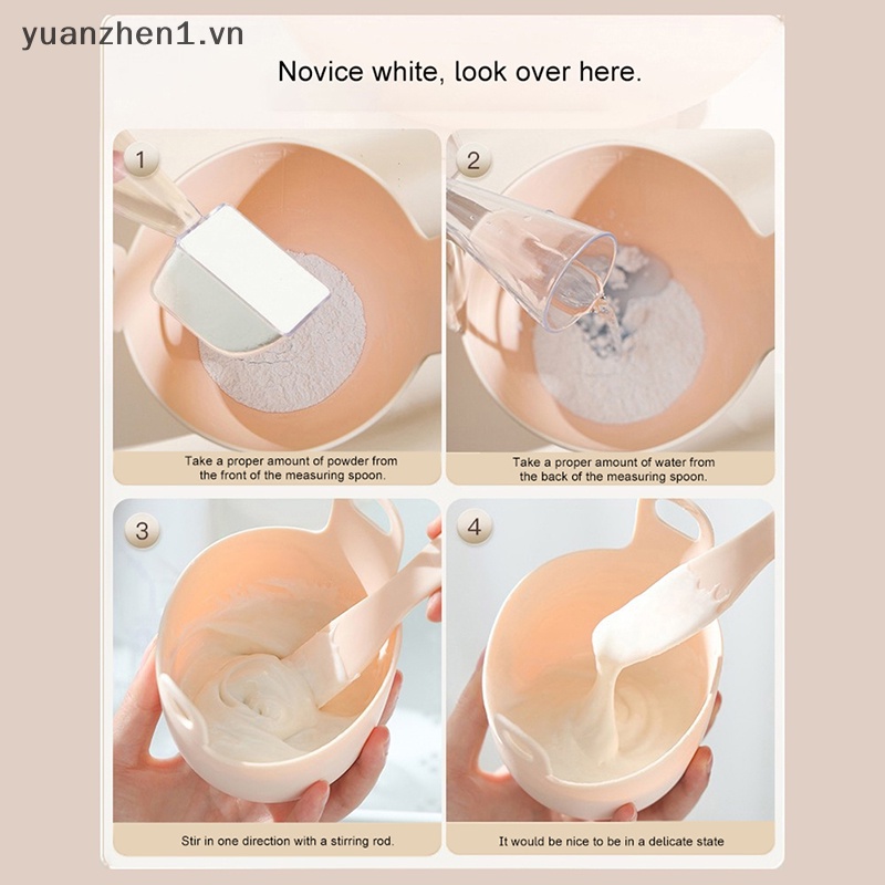 Bộ Dụng Cụ Tự Trộn Đắp Mặt Nạ 4 Trong 1 Tiện Dụng