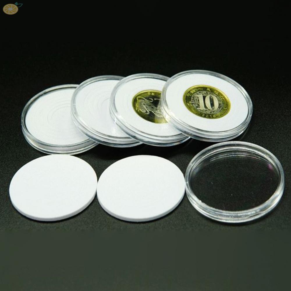 【VARSTR】Store and Display Your Coins with Clear Plastic Coin Holder Capsules - 10/25 Pack