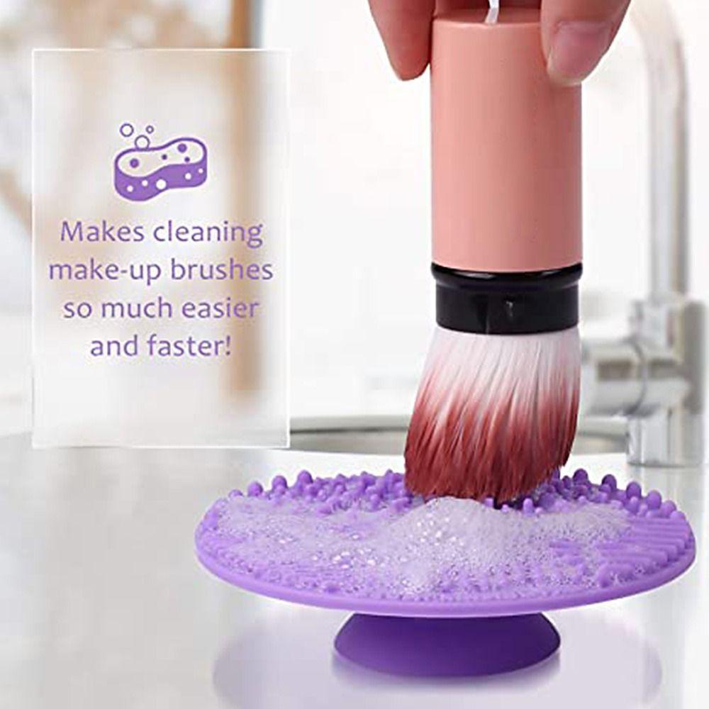 NIUYOU Bộ 2 Dụng Cụ Vệ Sinh Cọ Trang Điểm Bằng Silicone