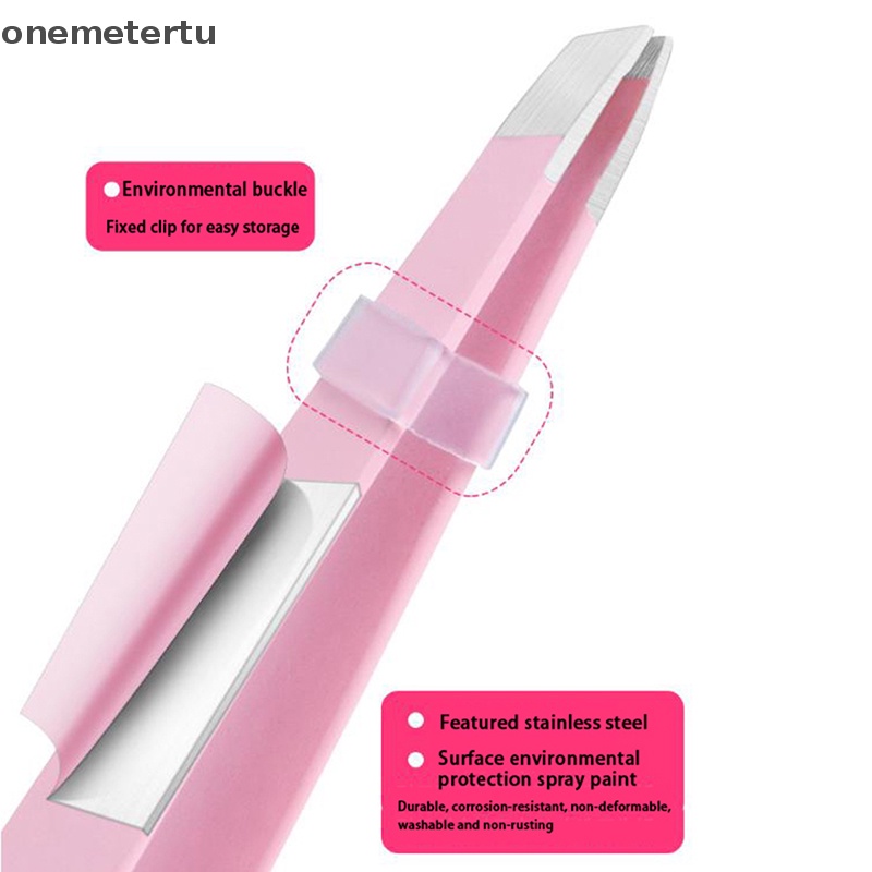 Onemetertu Nhíp 3 Trong 1 Bằng Thép Không Gỉ Kèm Lược Chải Lông Mi / Lông Mày