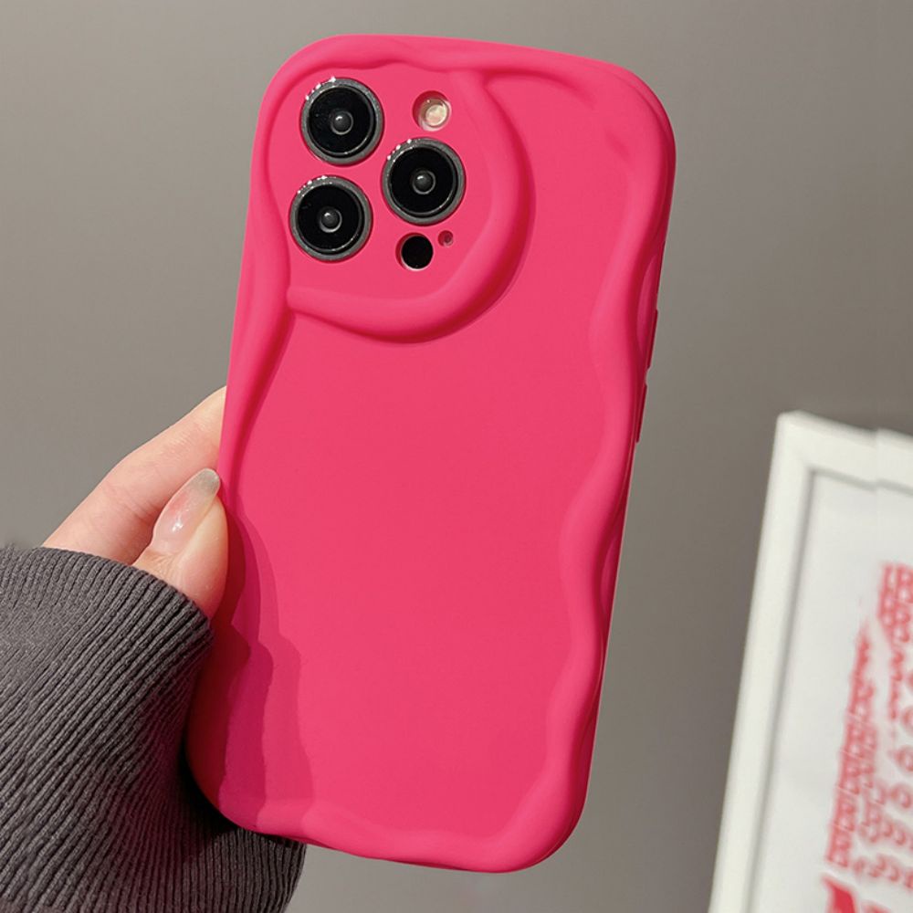 Ốp Điện Thoại Silicon Mềm Màu Đỏ Hồng Trơn Bảo Vệ Toàn Diện Chống Rơi Cho IPhone 14 Pro Max 13 1 2 11 Pro Max XR XS Max