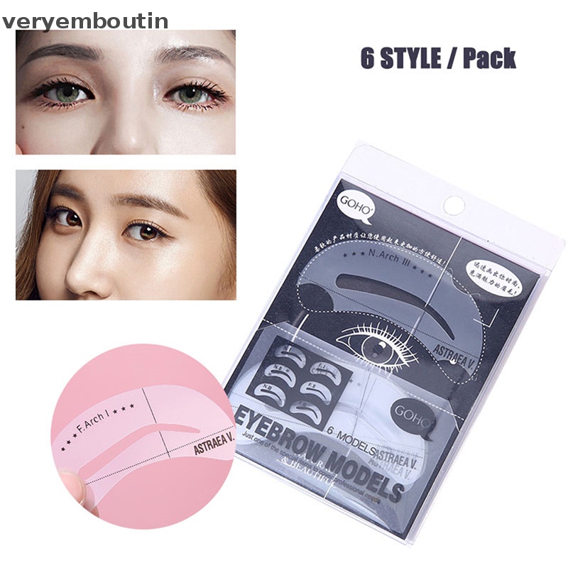 Khuôn Tô Lông Mày 6 Kiểu Tự Làm Tiện Dụng