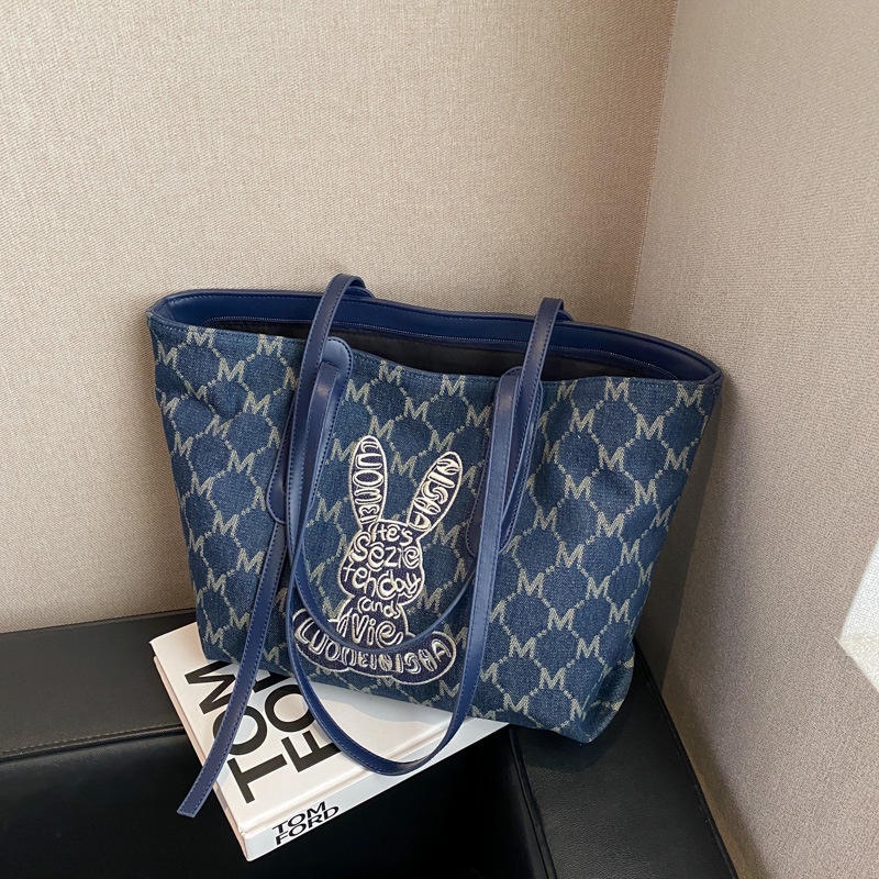 Túi Xách Vải Jacquard Sức Chứa Lớn Thời Trang Xuân Hè Cao Cấp Dành Cho Nữ