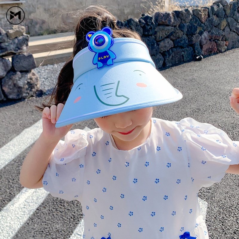 Mũ Chống Nắng Họa Tiết Hoạt Hình Phong Cách Hàn Quốc 2023 Cho Bé 5-10 Tuổi