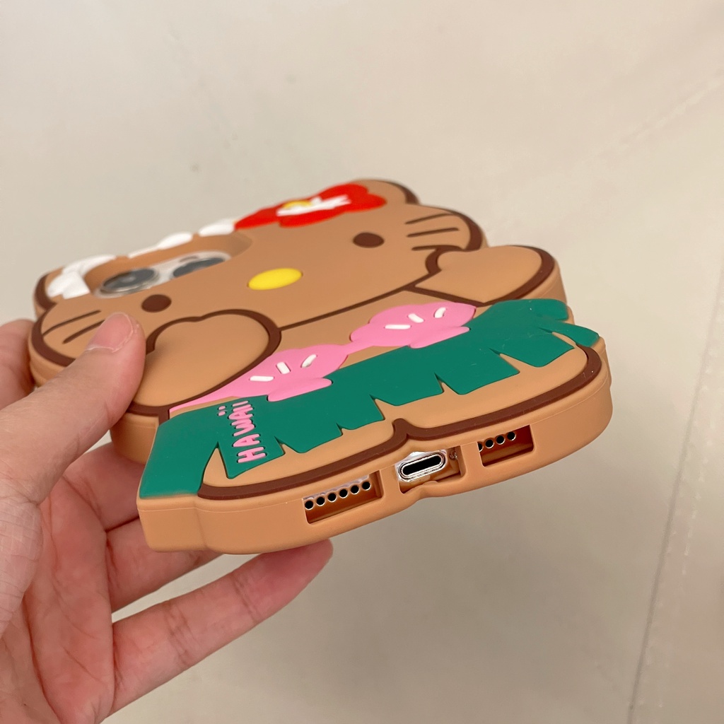 Ốp Điện Thoại Silicone Chống Sốc In Hình Mèo Hula Kitty Cho Apple IPhone 14 13 12 11 Pro Max