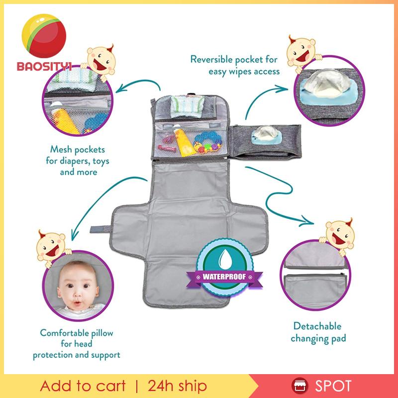 [Baosity1] Tấm Lót Thay Tã Trọng Lượng Nhẹ Cho Bé Sơ Sinh