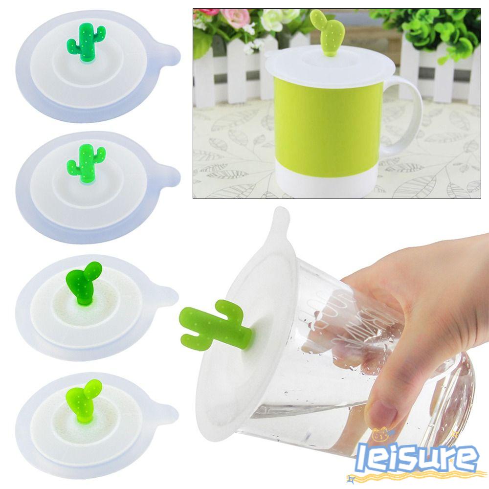 Set 2 Nắp Đậy Cốc Nước Bằng Silicone Cách Nhiệt Tiện Dụng